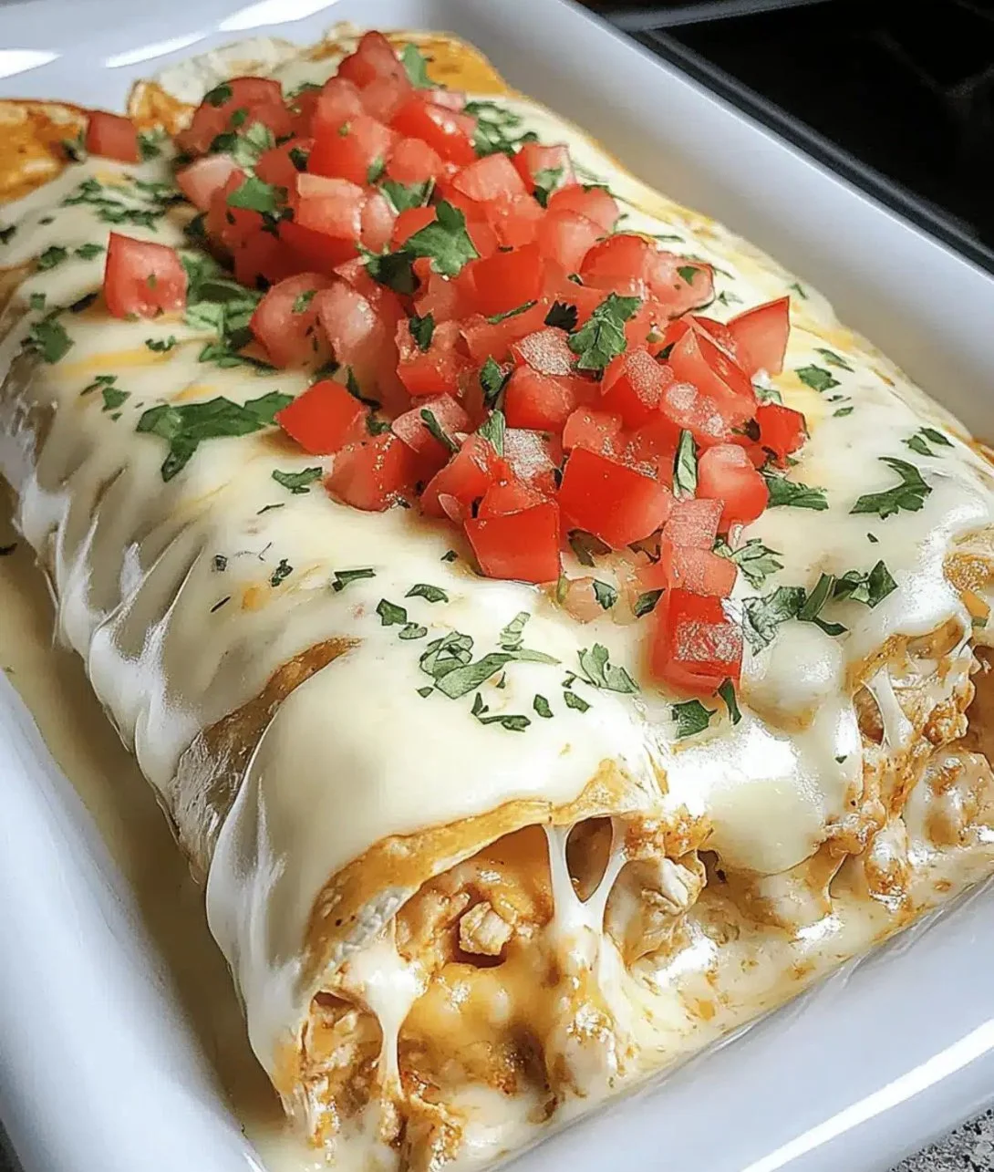 Creamy queso chicken enchiladas topped with melted cheese and fresh herbs