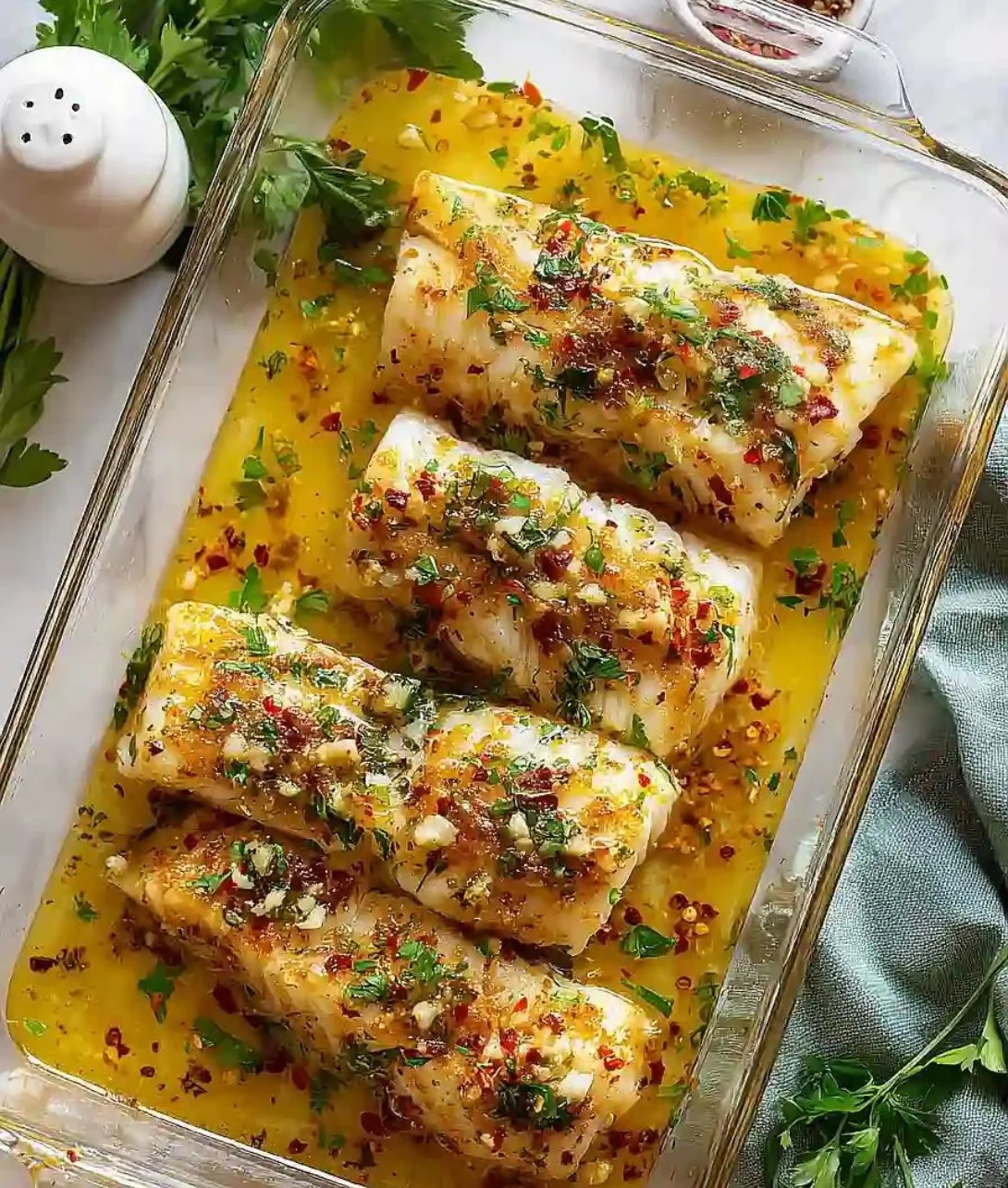 Gluten-Free Mediterranean Baked dish topped with fresh ingredients