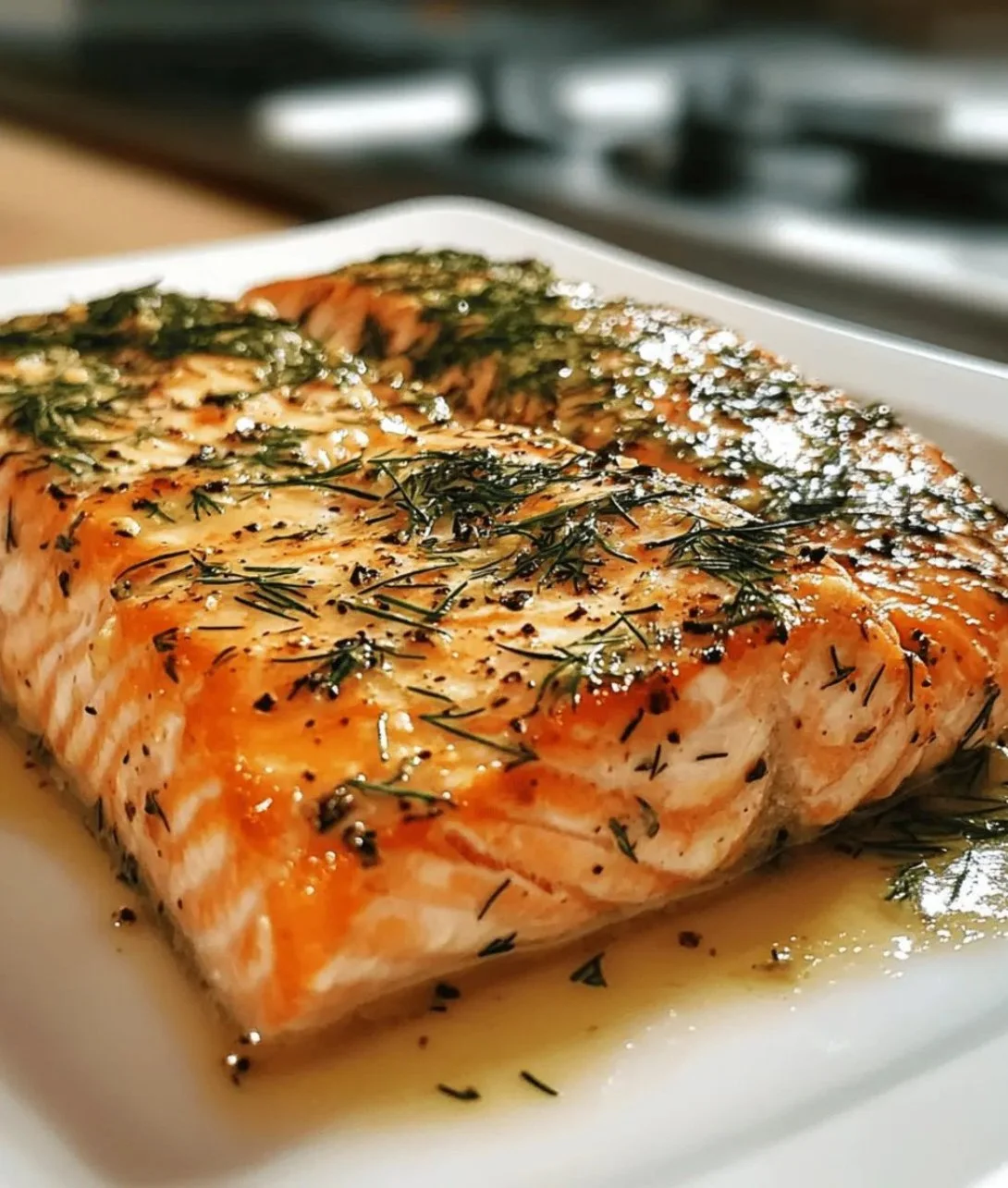 Delicious Marry Me Salmon served on a plate with garnishes.