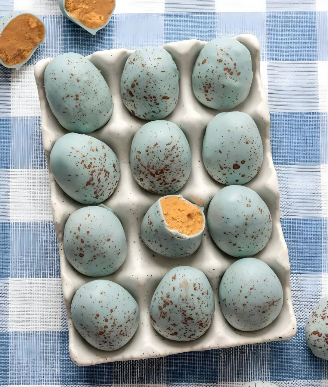 Homemade Peanut Butter Easter Eggs decorated for a festive celebration