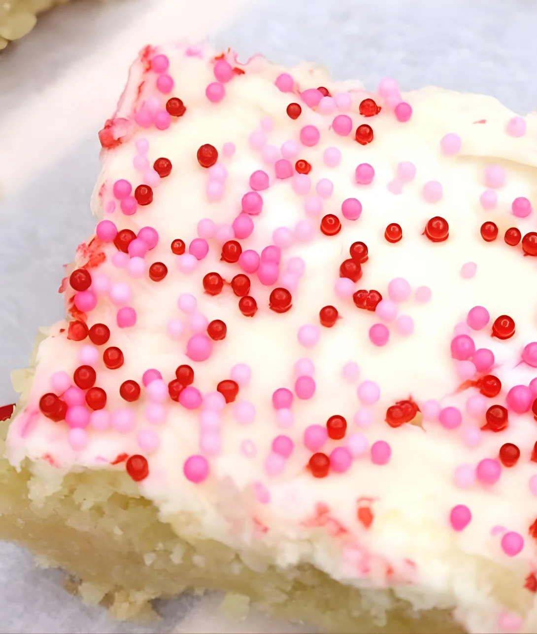 Delicious almond flour sugar cookie bars served on a plate