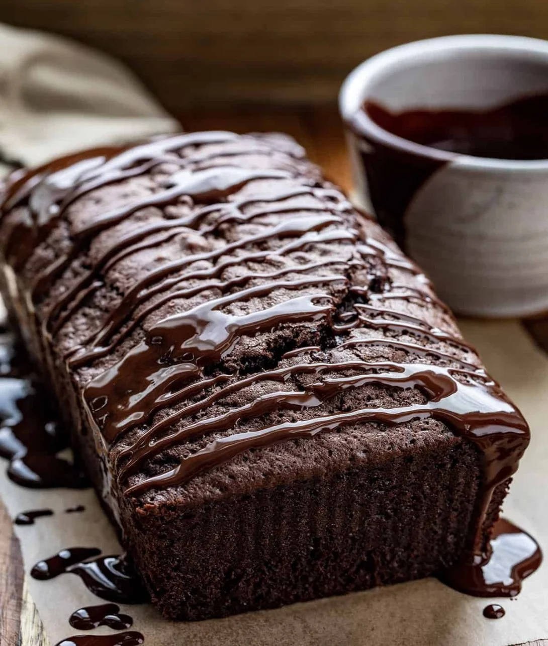 Deliciously moist brownie bread fresh out of the oven