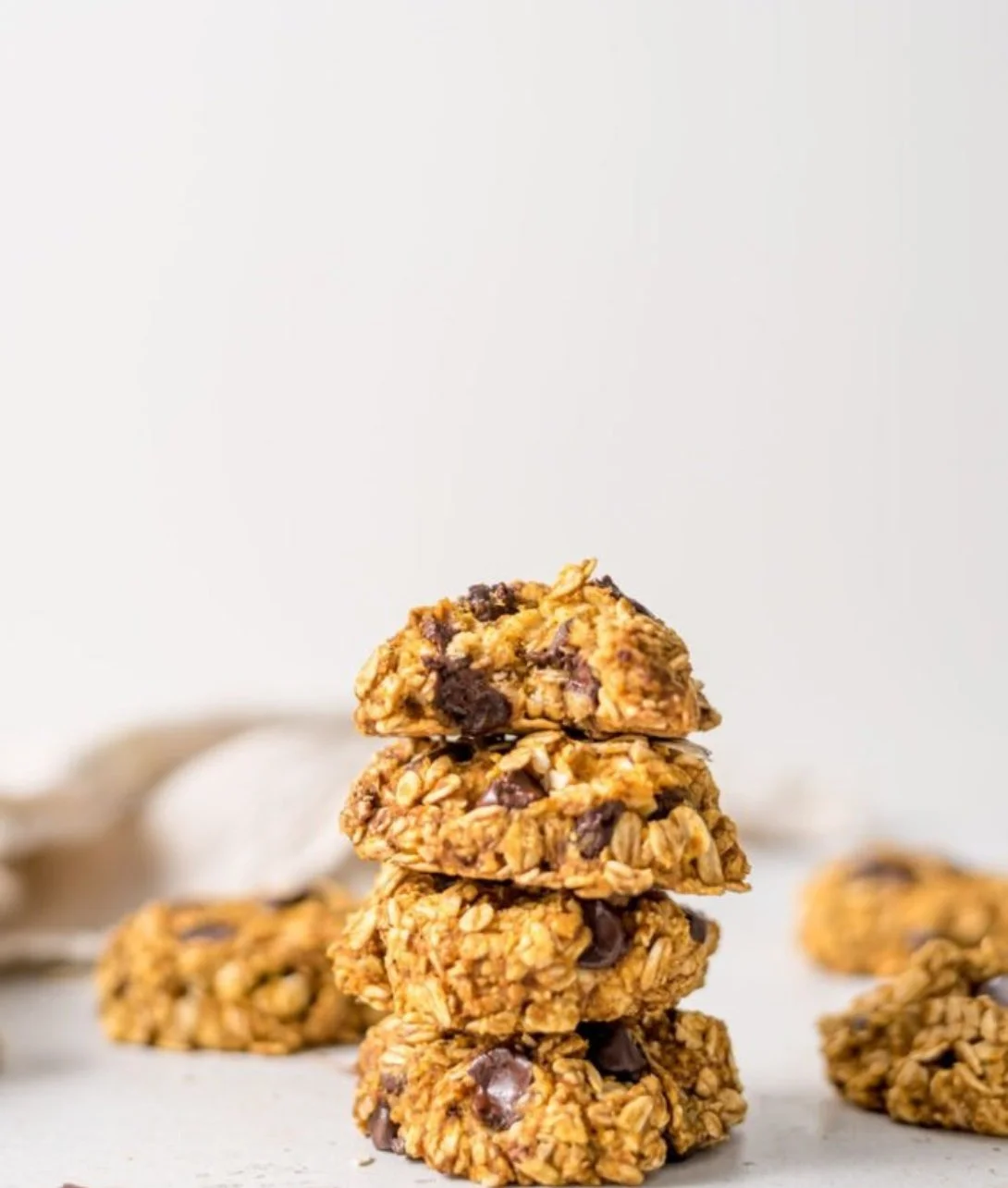 Healthy pumpkin oat cookies fresh out of the oven