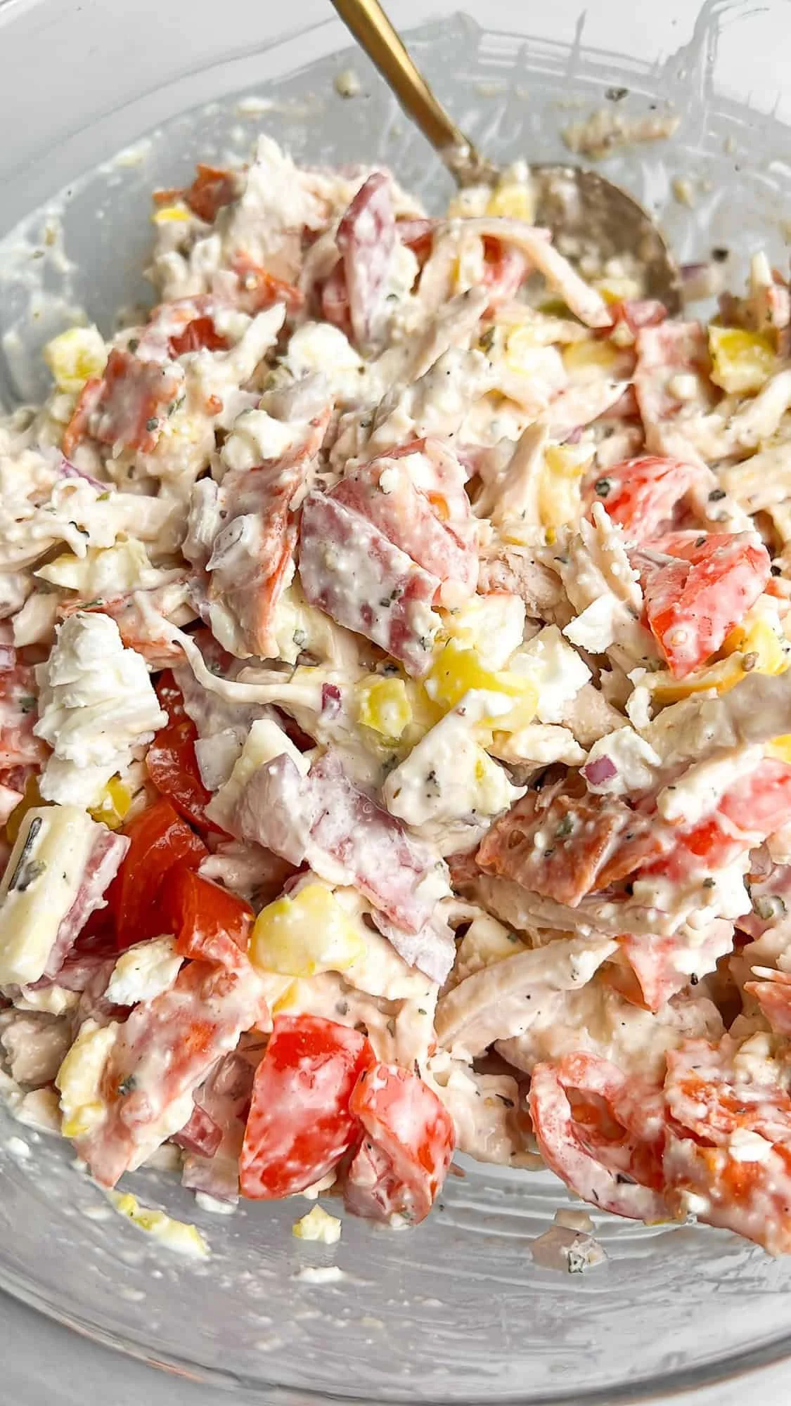 Italian Grinder Chicken Salad with fresh ingredients and vibrant flavors