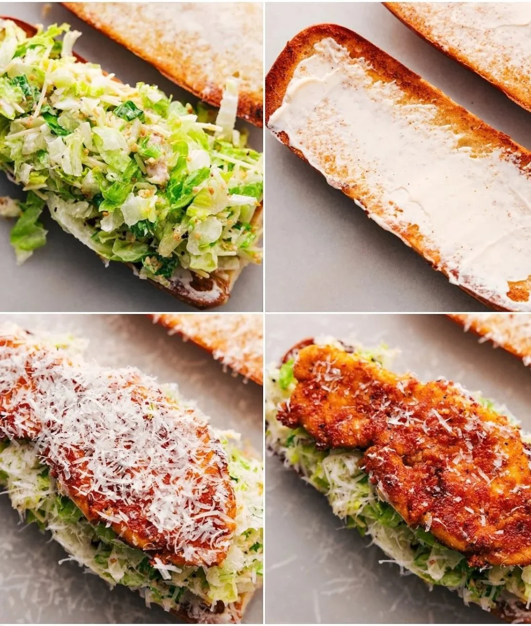 Delicious Chicken Caesar Sandwich with crispy romaine and creamy dressing.