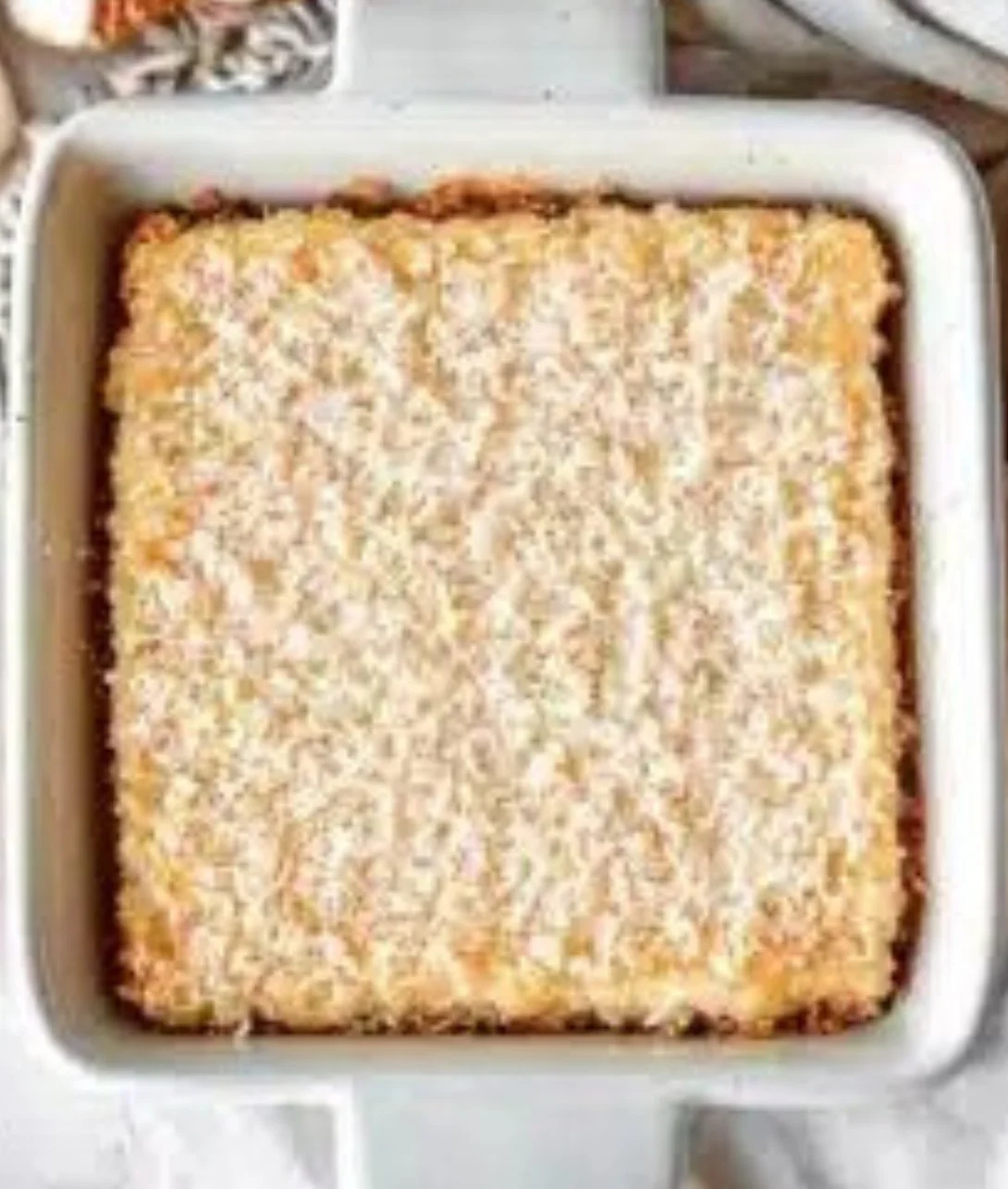 Delicious chewy coconut bars ready to enjoy, perfect for a sweet treat.