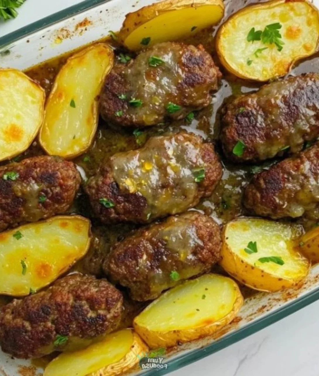 Delicious tahini kofta served with fresh herbs and a side salad.