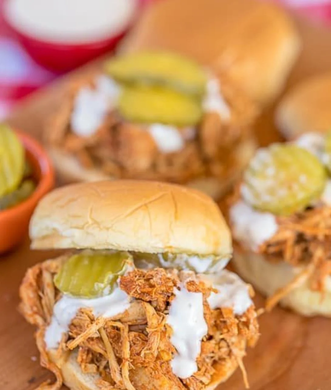 Delicious Slow Cooker Nashville Hot Chicken served with sides