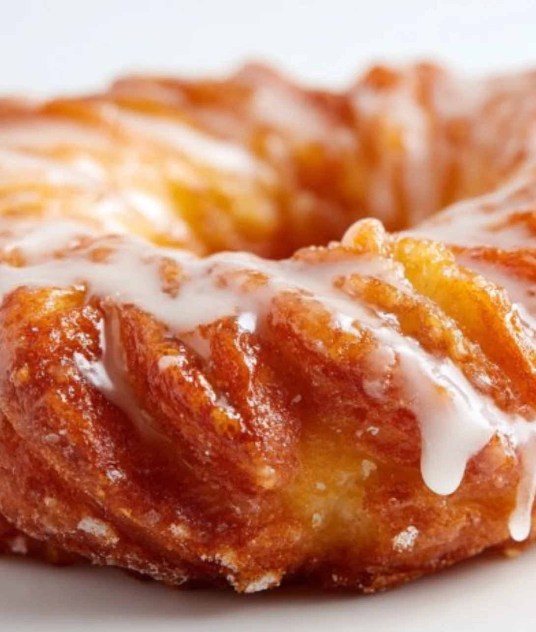 Freshly baked sourdough apple fritter discard loaf on a wooden table