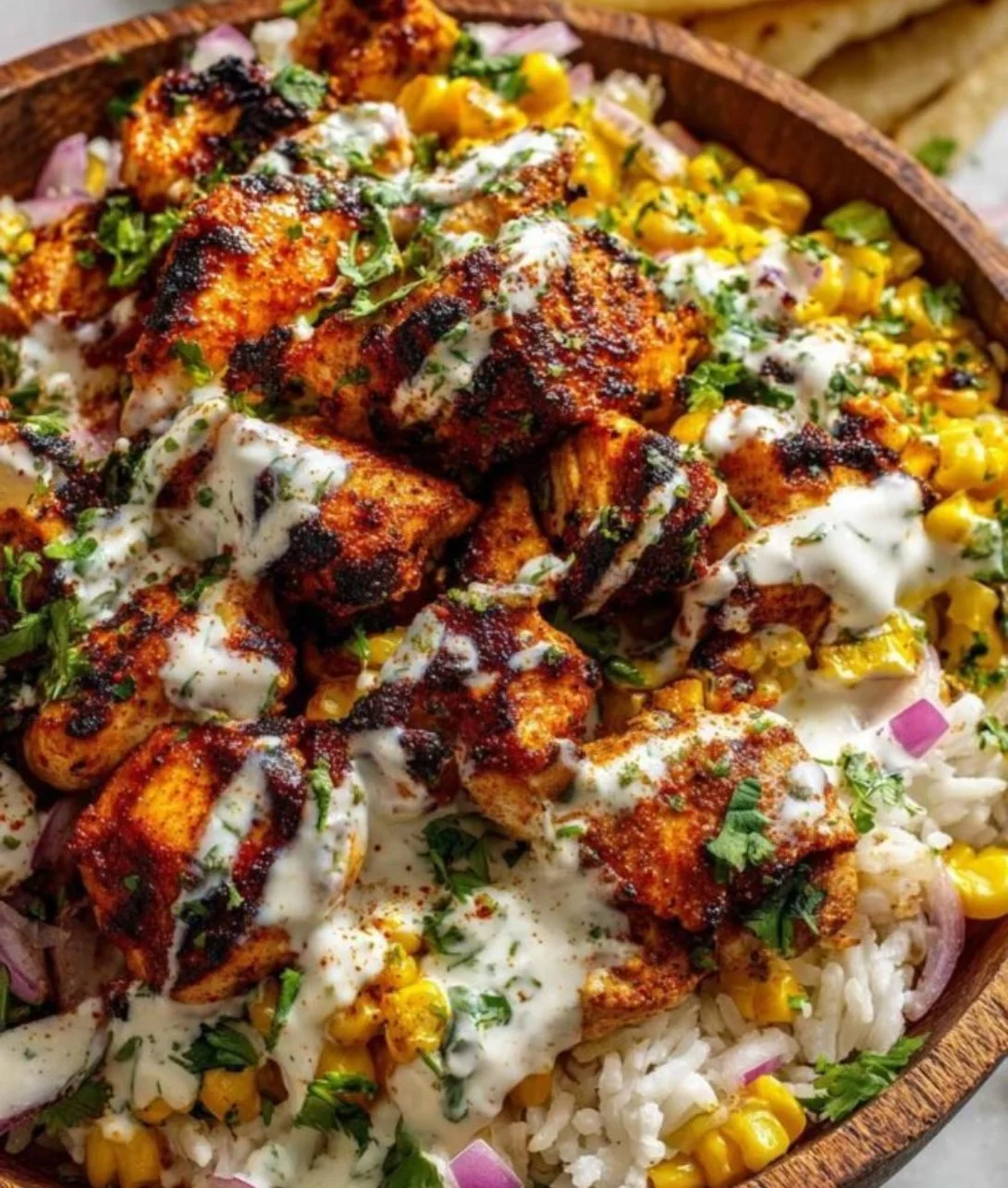 Delicious Street Corn Chicken Bowl with fresh ingredients and vibrant flavors