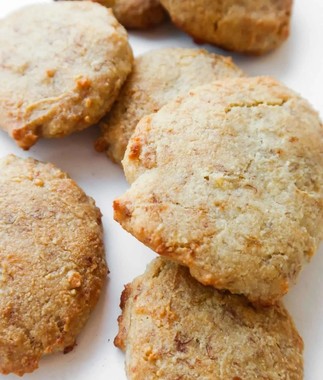 Delicious almond flour banana cookies on a plate for a healthy vegan snack.
