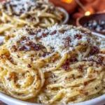 Plate of Cacio and Pepper pasta served for two