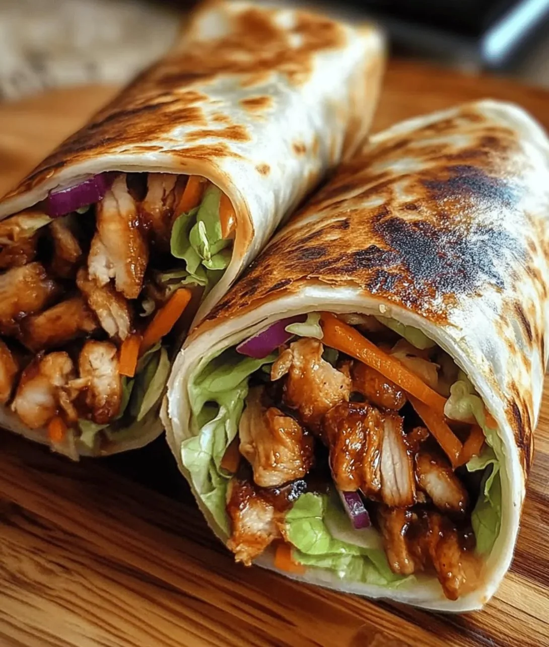 Flavor-packed teriyaki chicken wrap filled with fresh ingredients