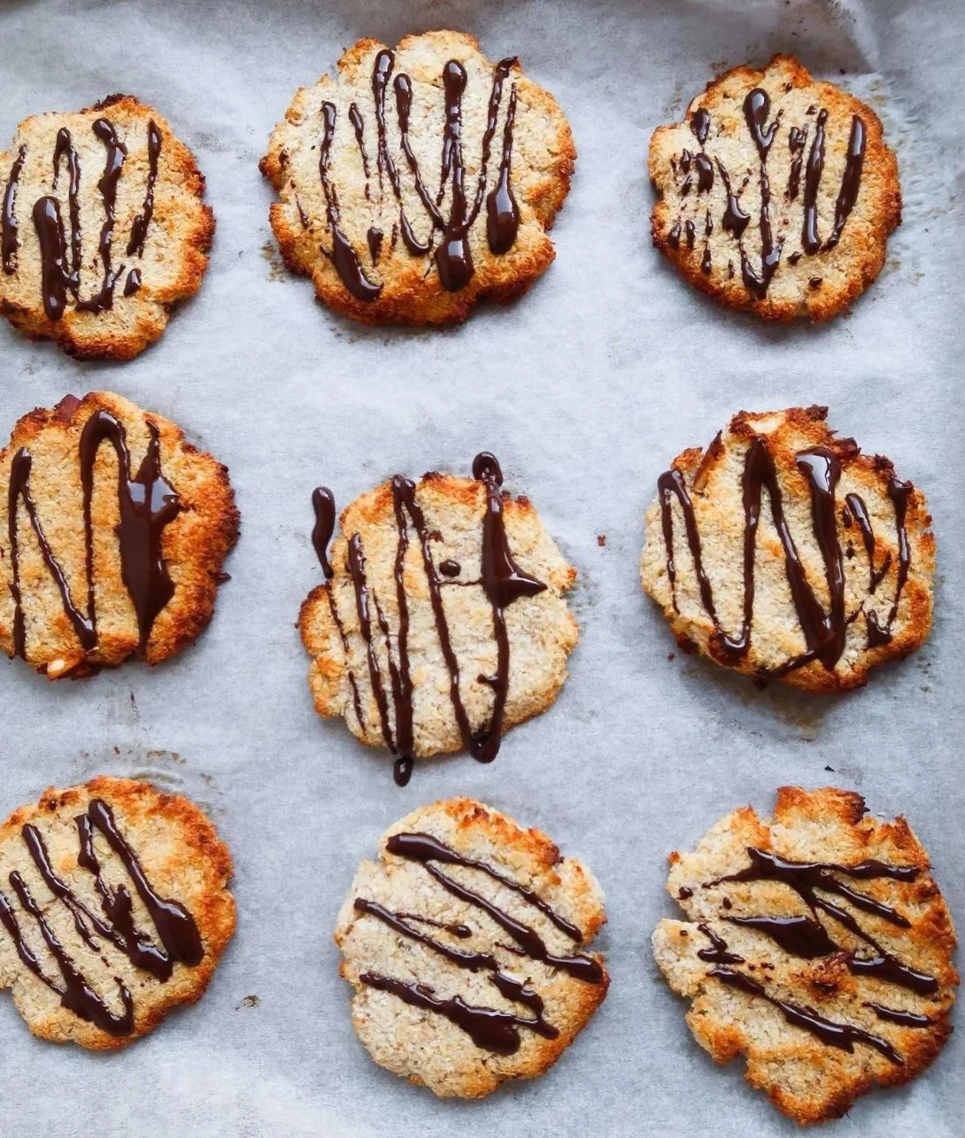 Healthy coconut banana cookies on a plate, perfect for a nutritious snack.