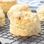 Flaky herbed cottage cheese biscuits fresh out of the oven