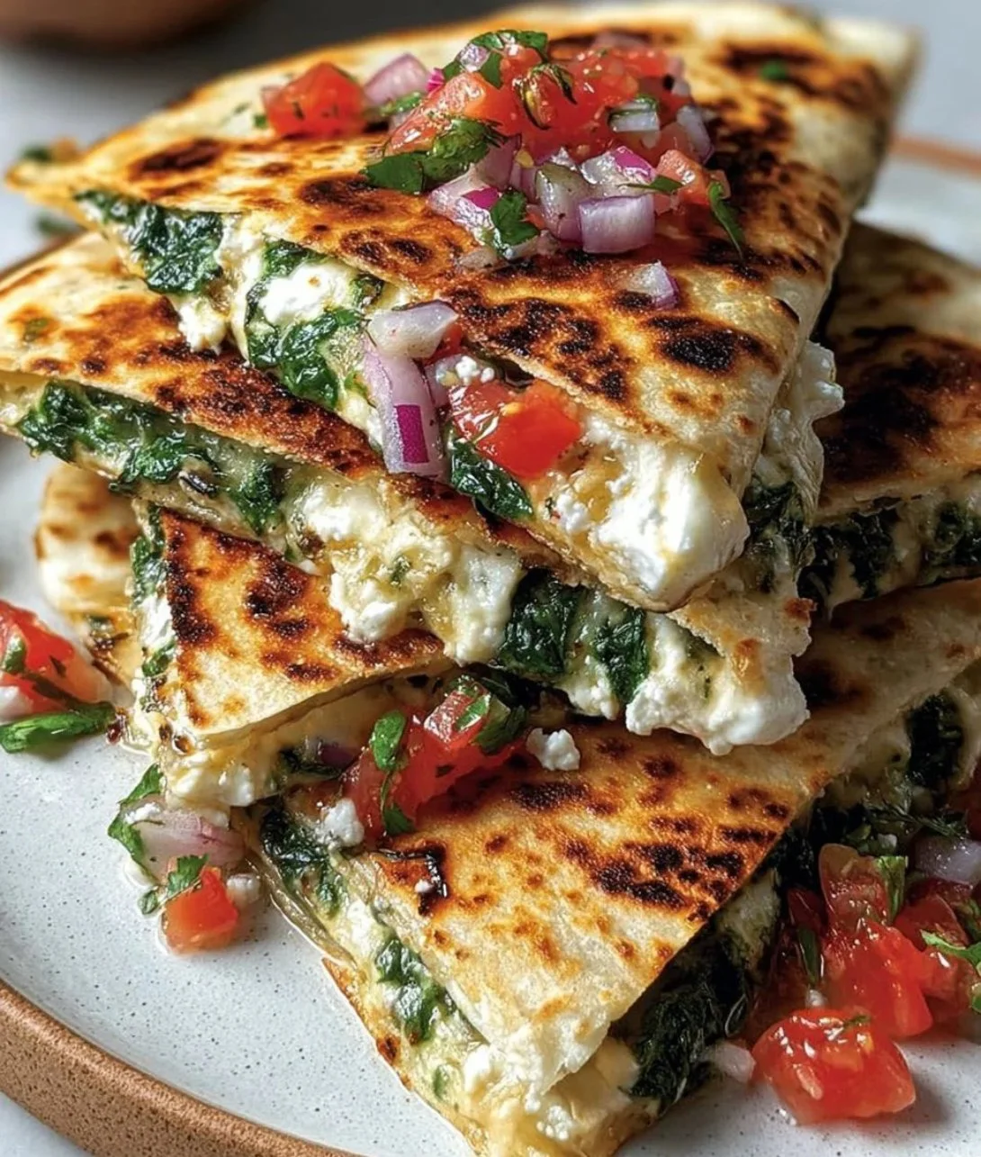 Delicious Mediterranean Quesadillas with fresh ingredients and vibrant flavors