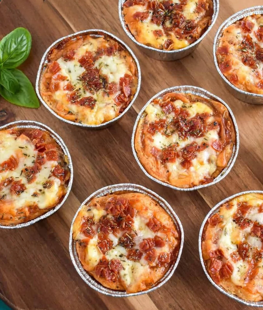 Delicious homemade Pizza Pot Pies with cheese and toppings