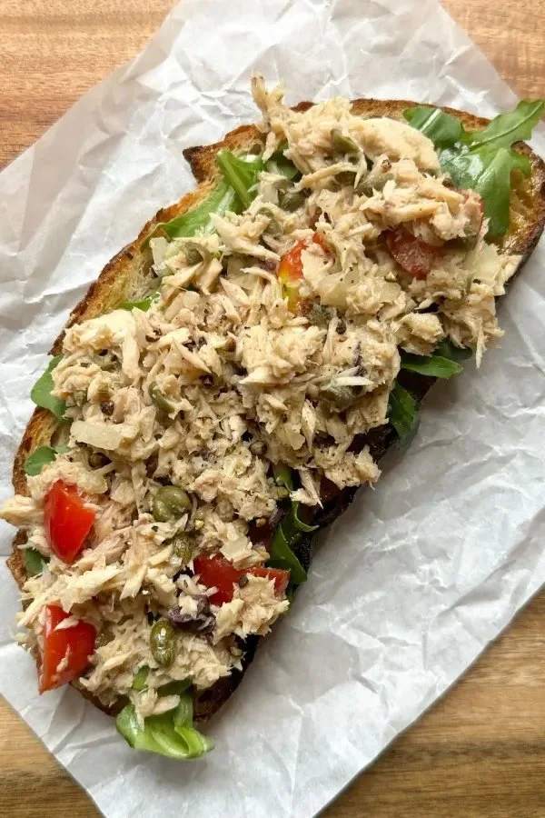 Delicious tuna salad sandwiches made with fresh ingredients