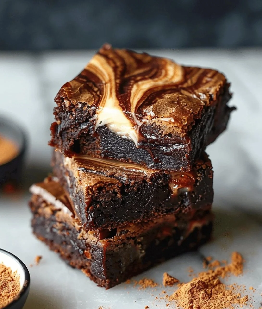 Delicious Vietnamese coffee brownies garnished with chocolate and coffee beans.