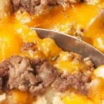 Cheesy Tater Tot Breakfast Bake with eggs and cheese