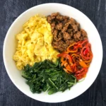 Delicious Keto Morning Bowl loaded with healthy ingredients for breakfast